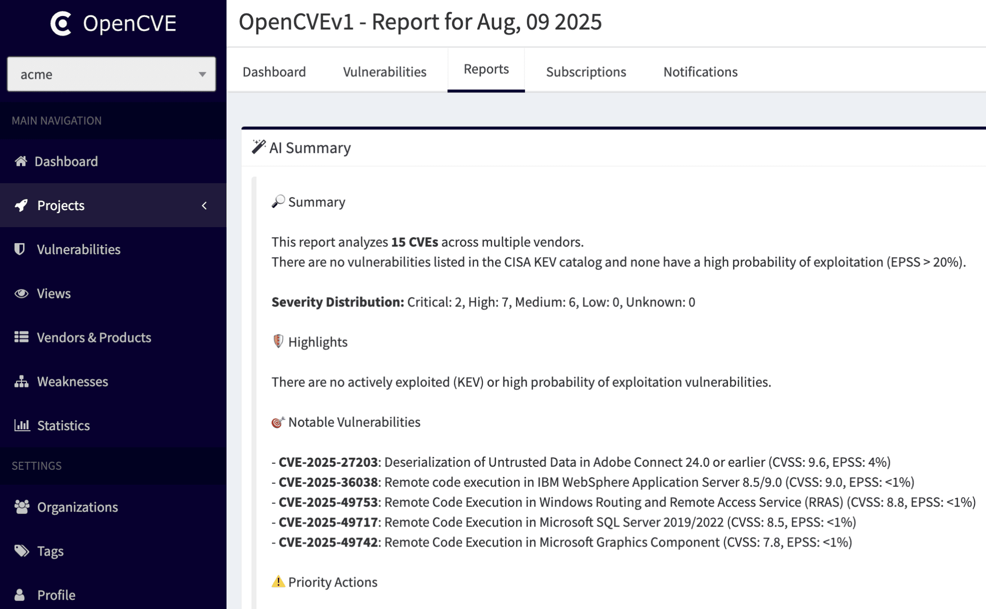 Daily Reports and Activity Analysis